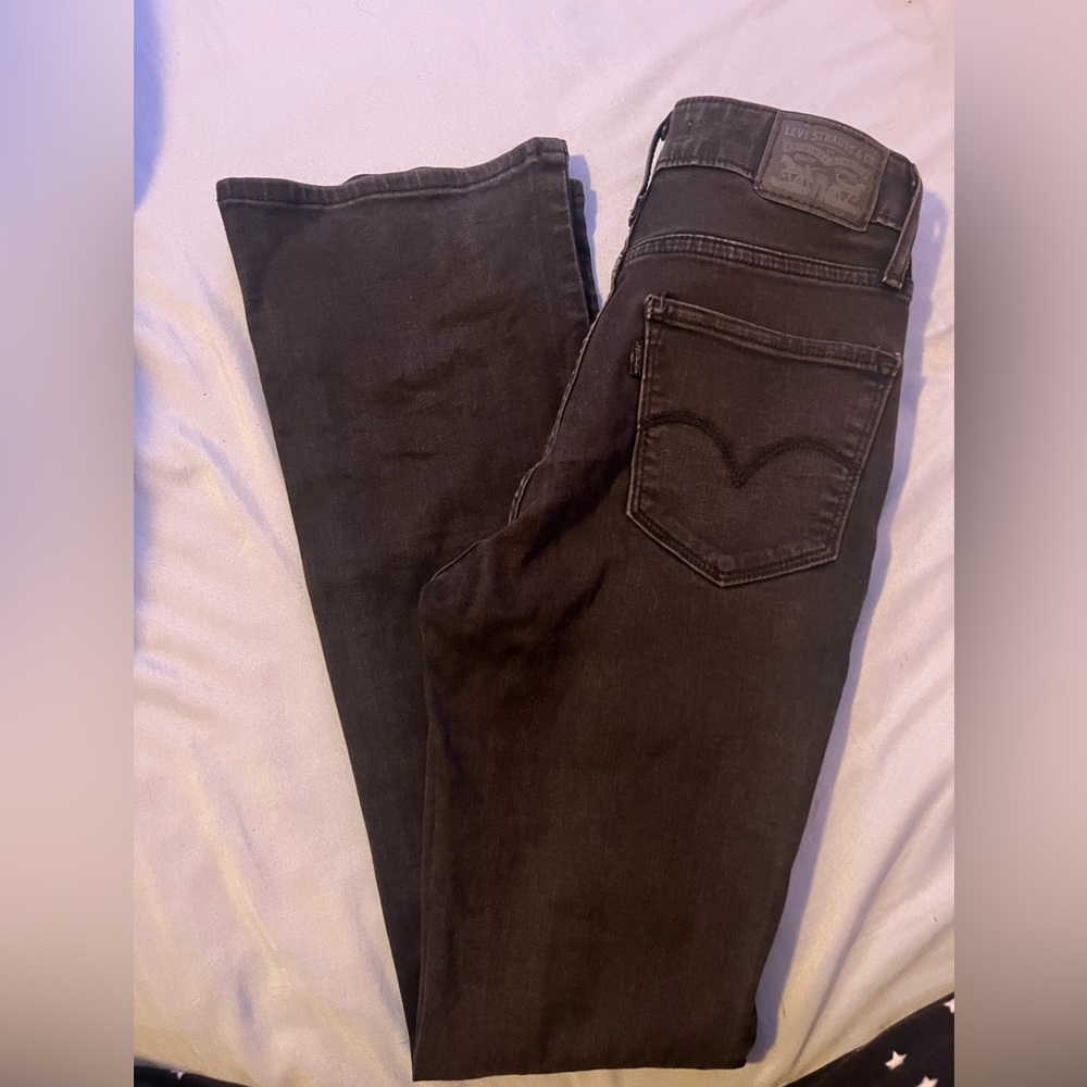 Black Levi 725 High Rise Bootcut Size 25